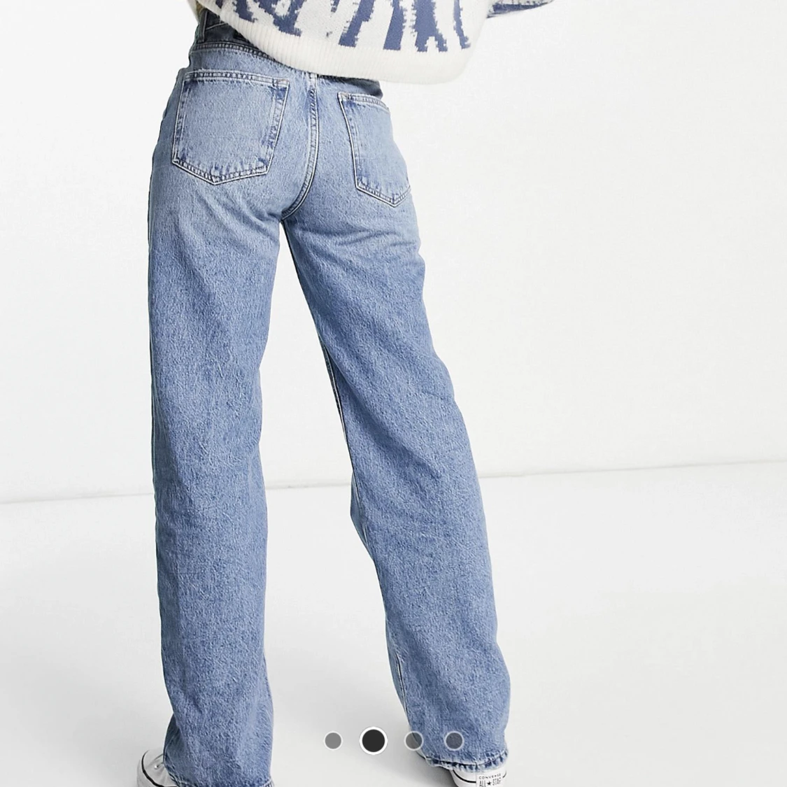 korsad midja jeans - 90