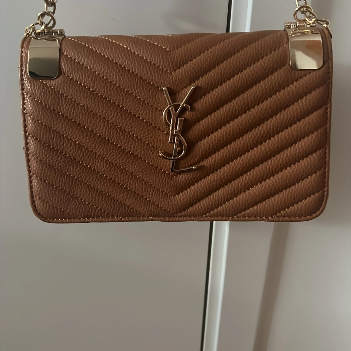 YSL väska brun beige   - 90