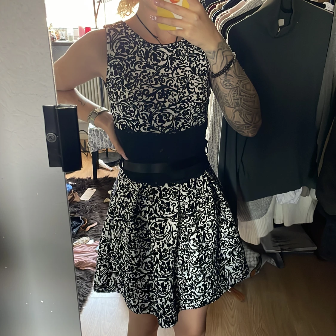 Klänning svart och vit - 91