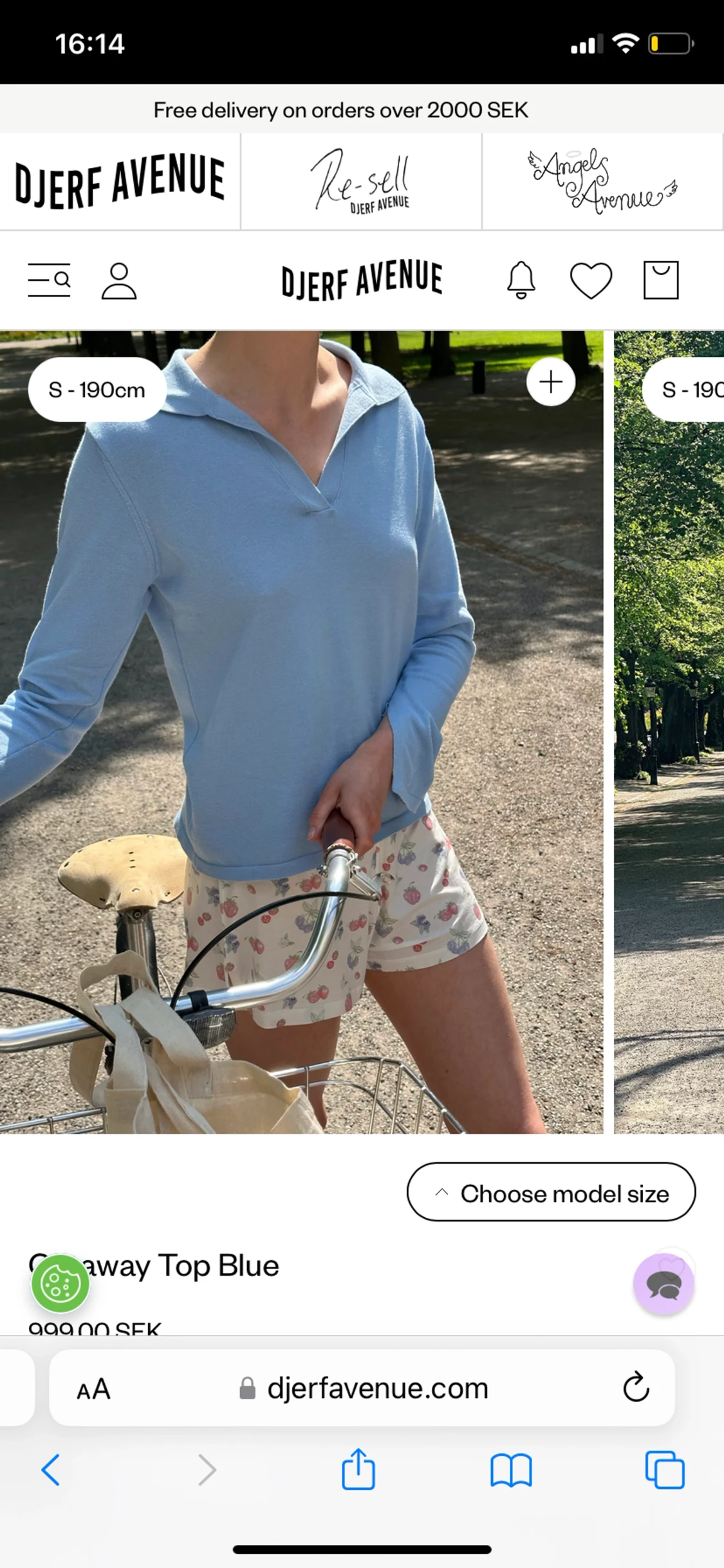 Djerf Avenue Get Away top blue