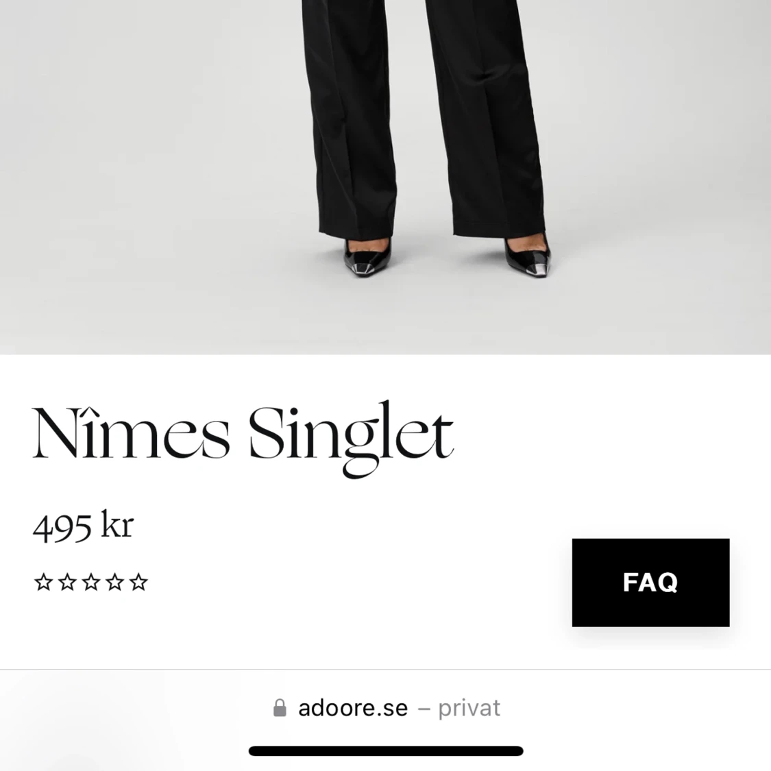 Svart linne adoore - 91