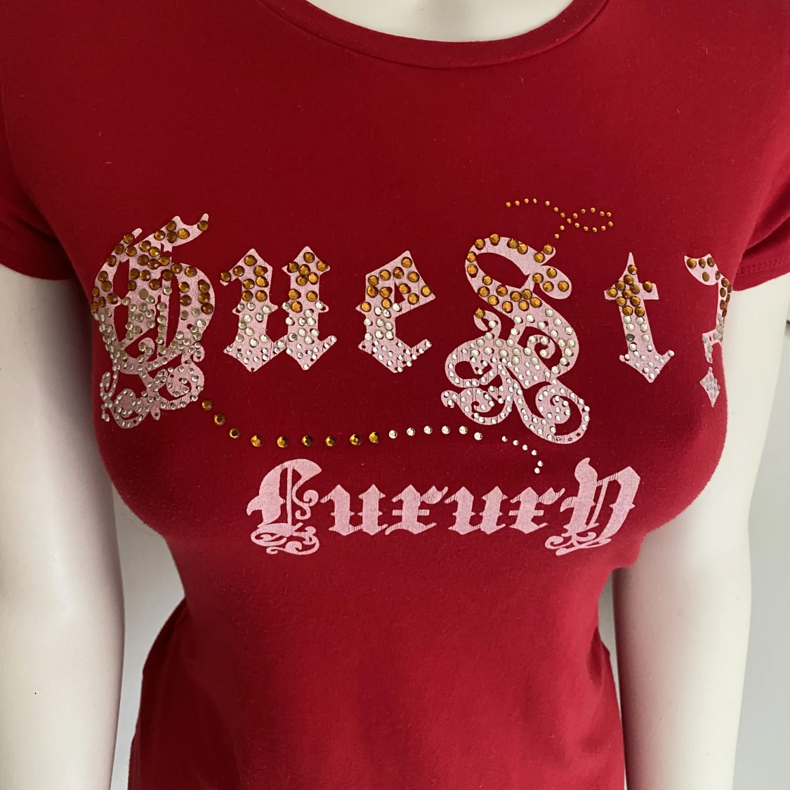 Röd rhinestone tröja - 90