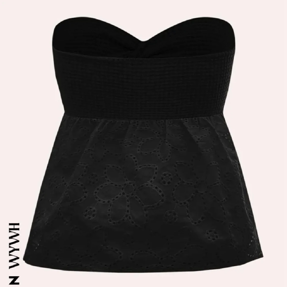 Svart gullig top - 90