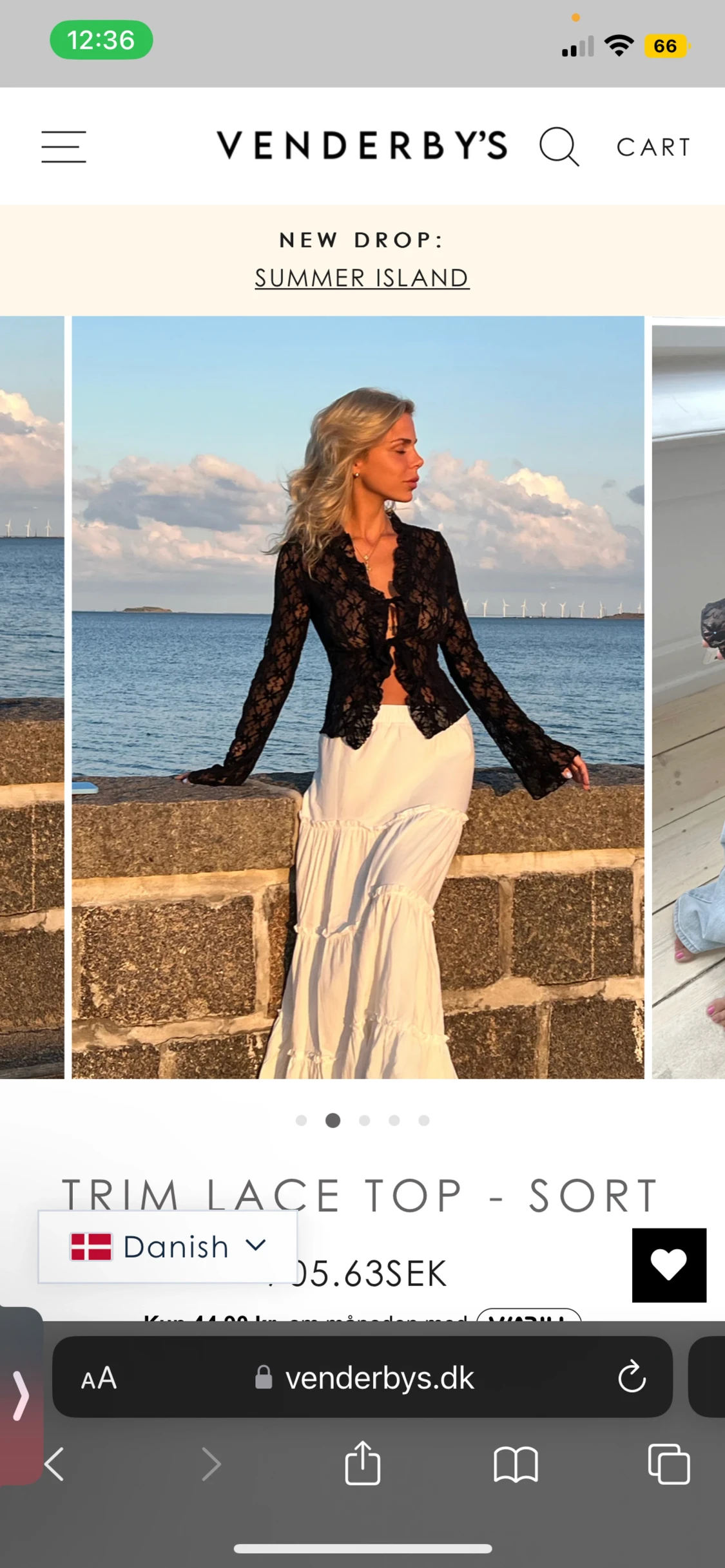 Trim lace top venderbys