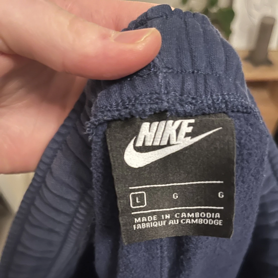 Mörkblåa Nike mjukisbyxor  - 91
