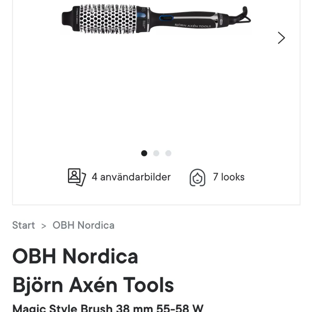 Värmeborste från Björn Axén, säljer då jag inte använder den🫶🏼. Övrigt.