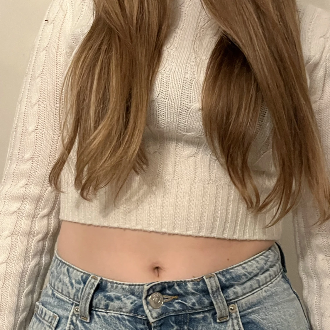  Croppad stickad tröja  - 90