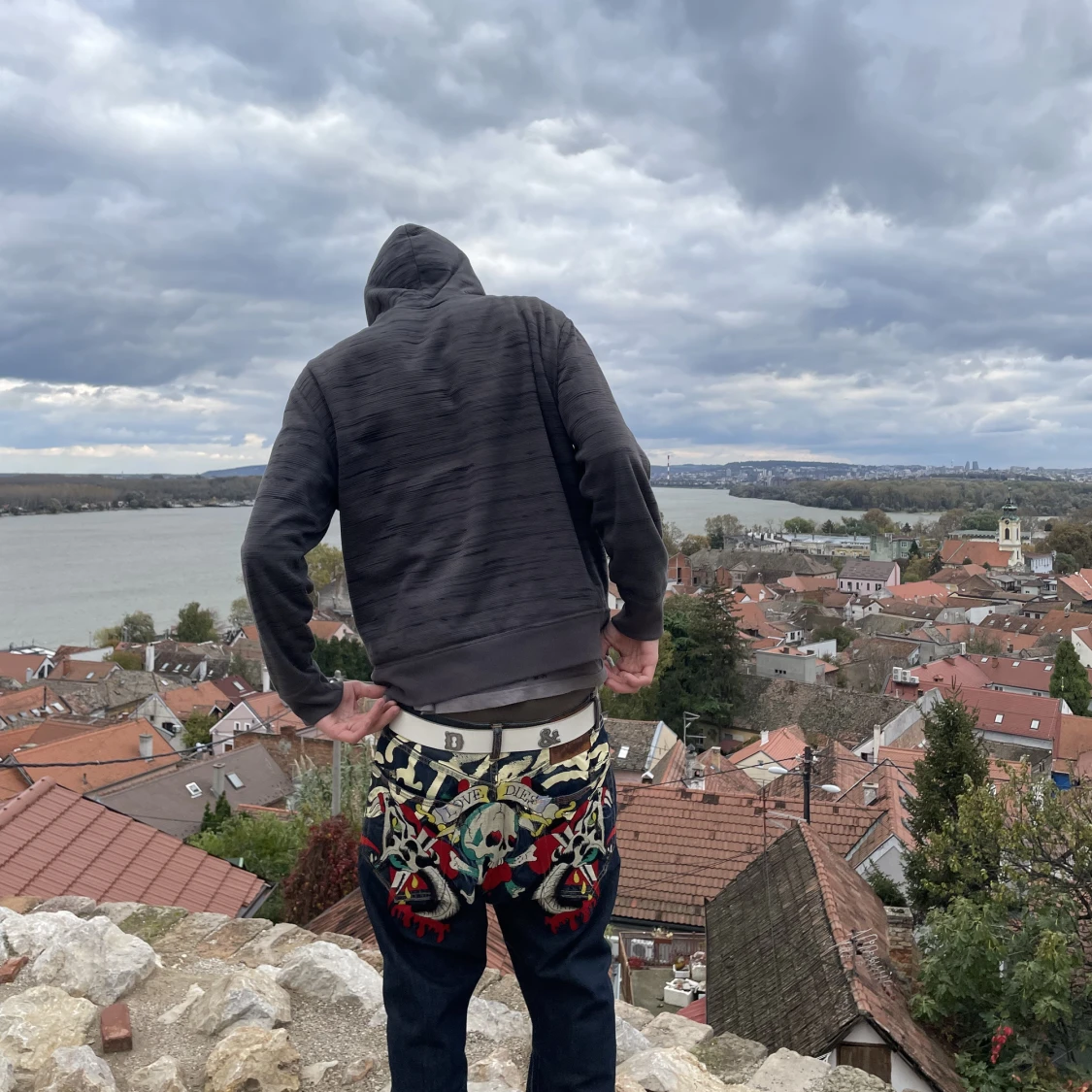 y2k affliction type hoodie  - 91