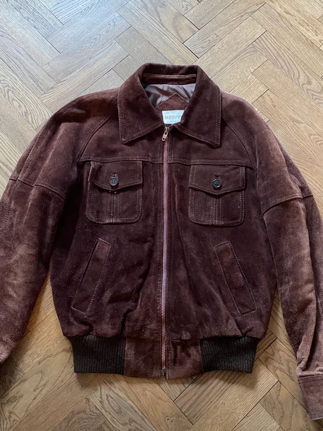 Vintage Stilig Mocka Jacka