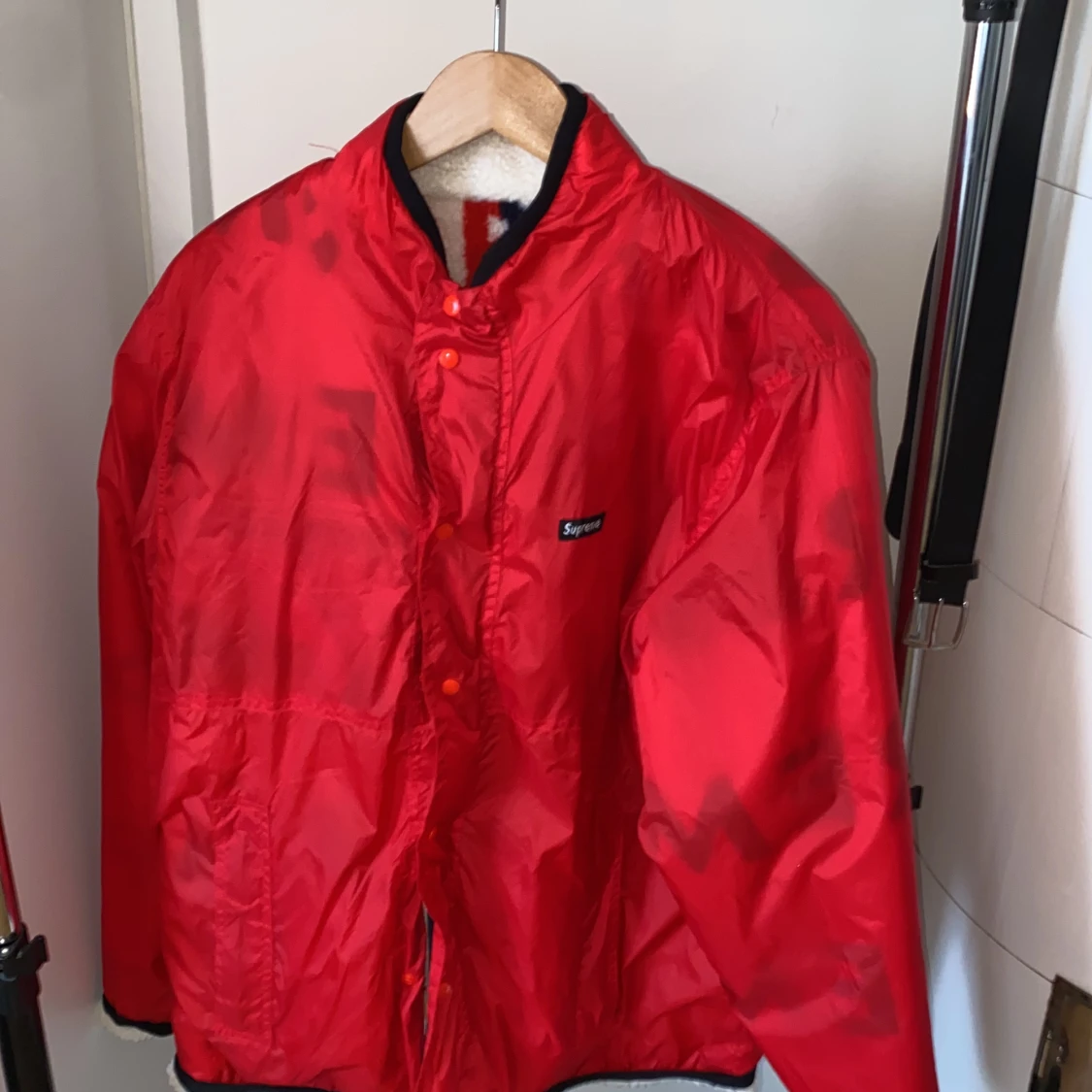 Supreme Reversible Logo Fleece Jacket - 91