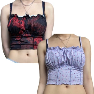 Toppar - Det lila linnet är oanvänt. Den svarta har använts två gånger och tvättats, fortfarande i toppskick. Båda är från Shein, därav priset.