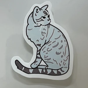 Klistermärke - Nyx - Klistermärke 3 x 5 cm. Ritad av mig, hemmagjort. Alt via Swish, 10 kr frakt tillkommer - 15 kr totalt.