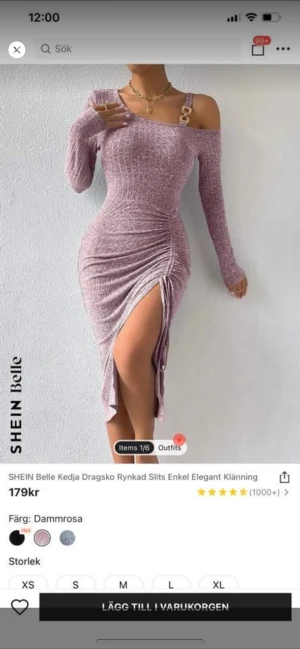 Klänning  - Endast testad, mkt stretch passar både s/m/l är stl M 