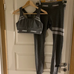 Tights med topp - Träningskläder. Tights med tillhörande topp ifrån märket Stronger. Säljs tillsammans. nypris 1100 kr