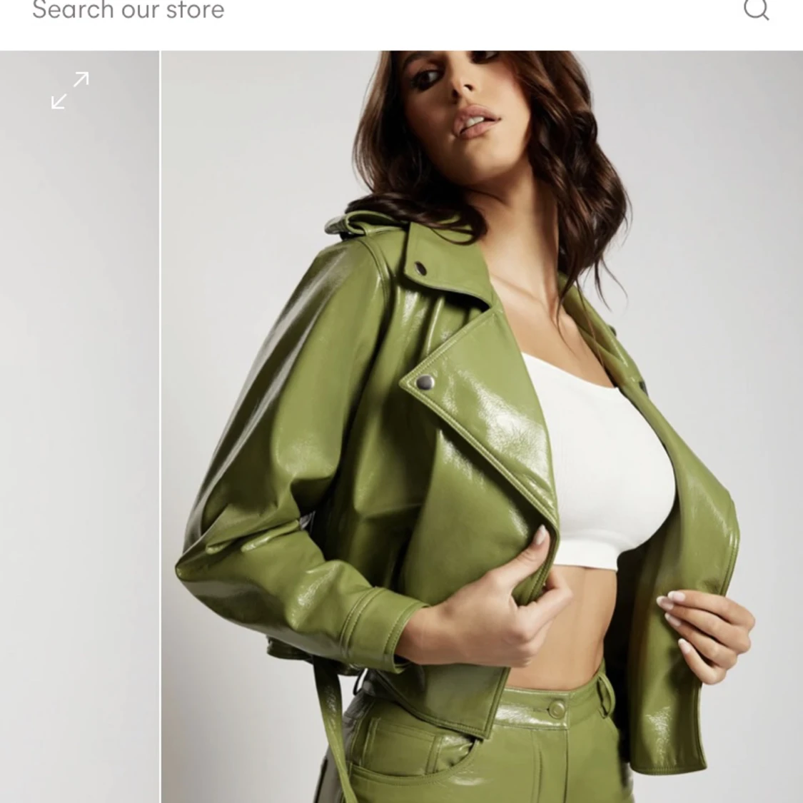 Grön bikerjacka  - 90