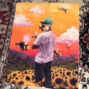 Flowerboy poster i textil perfekt som tavla i en ram. 40x50cm