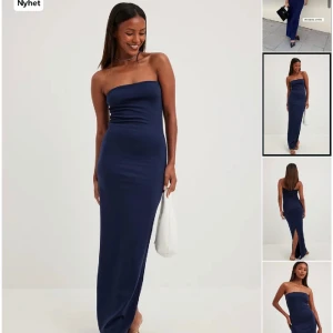 Blå långklänning - Oanvänd klänning i storlek S. Sann till storlek! Beställd till bröllop som ej blir av.  300kr + frakt