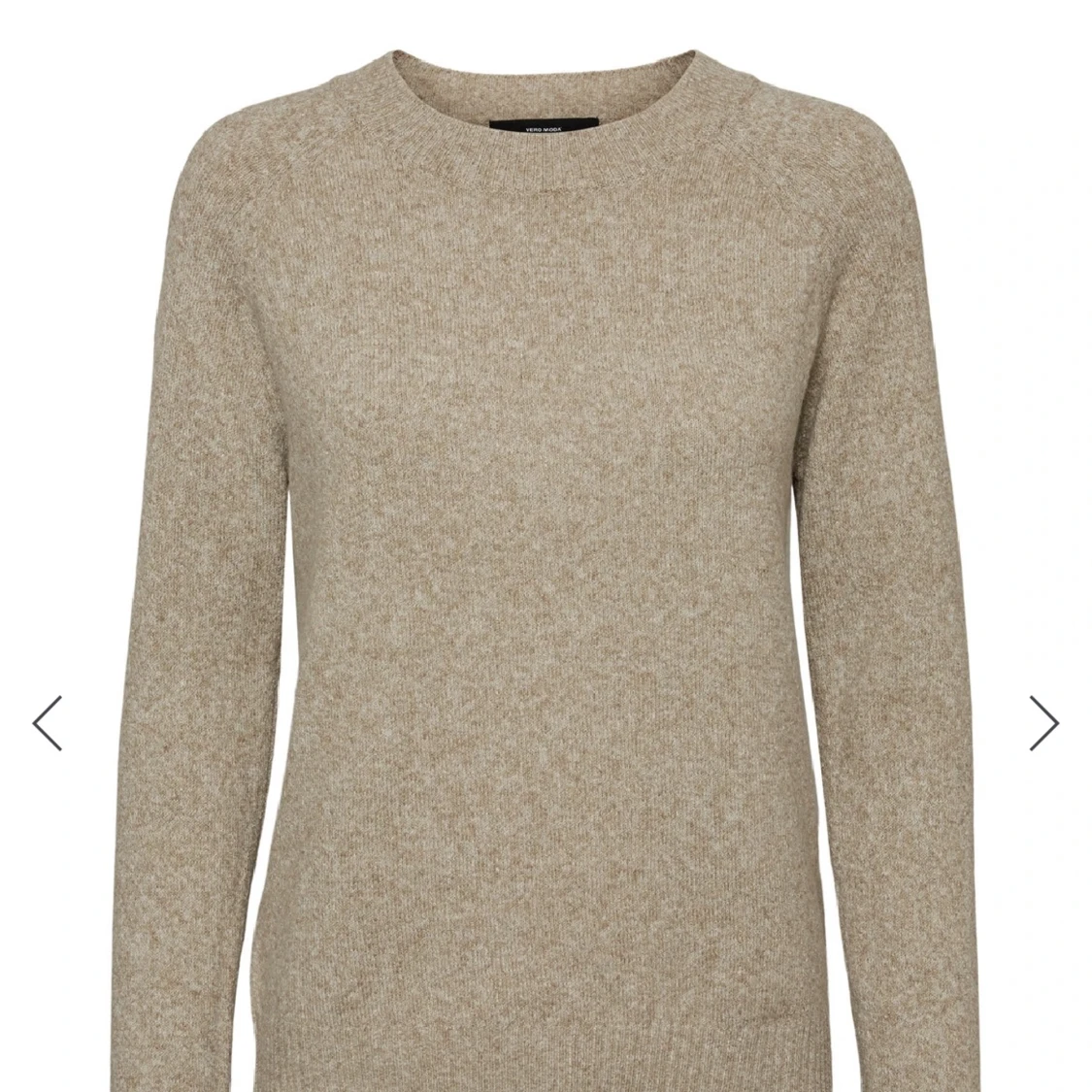 Beige stickad tröja  - 91