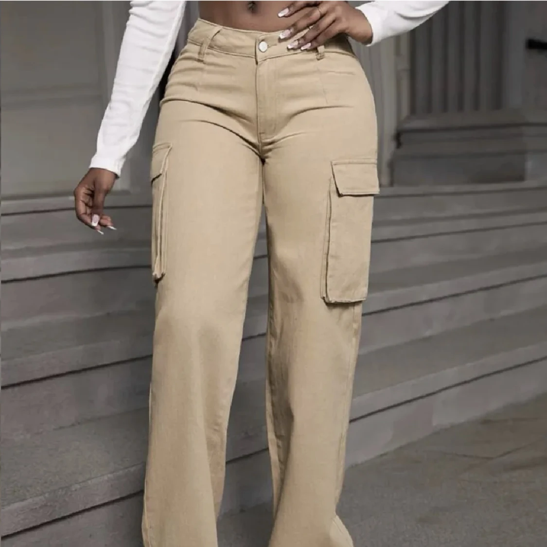 Cargo pants - beige - 91