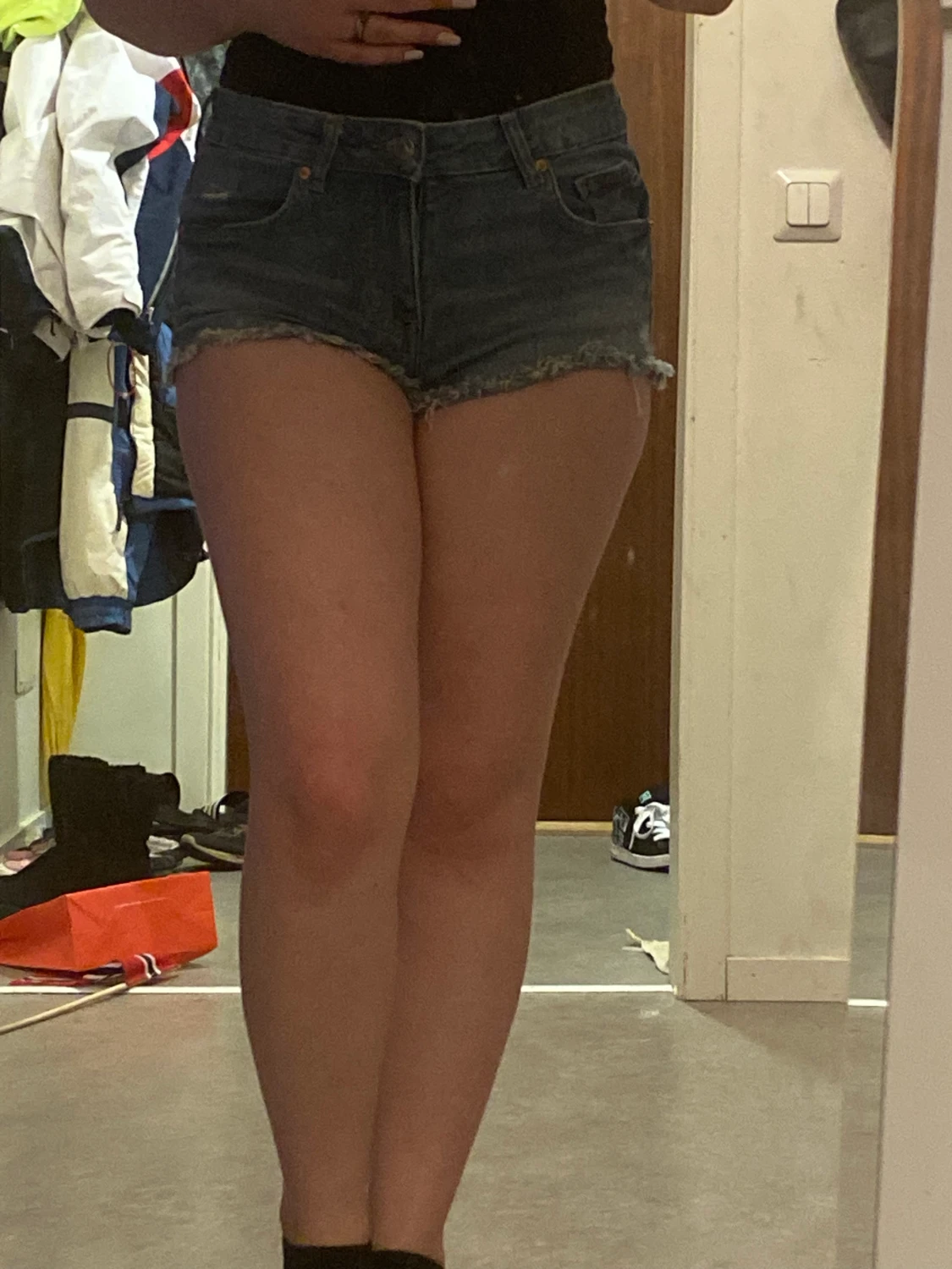 Mörk blå booty shorts - 90