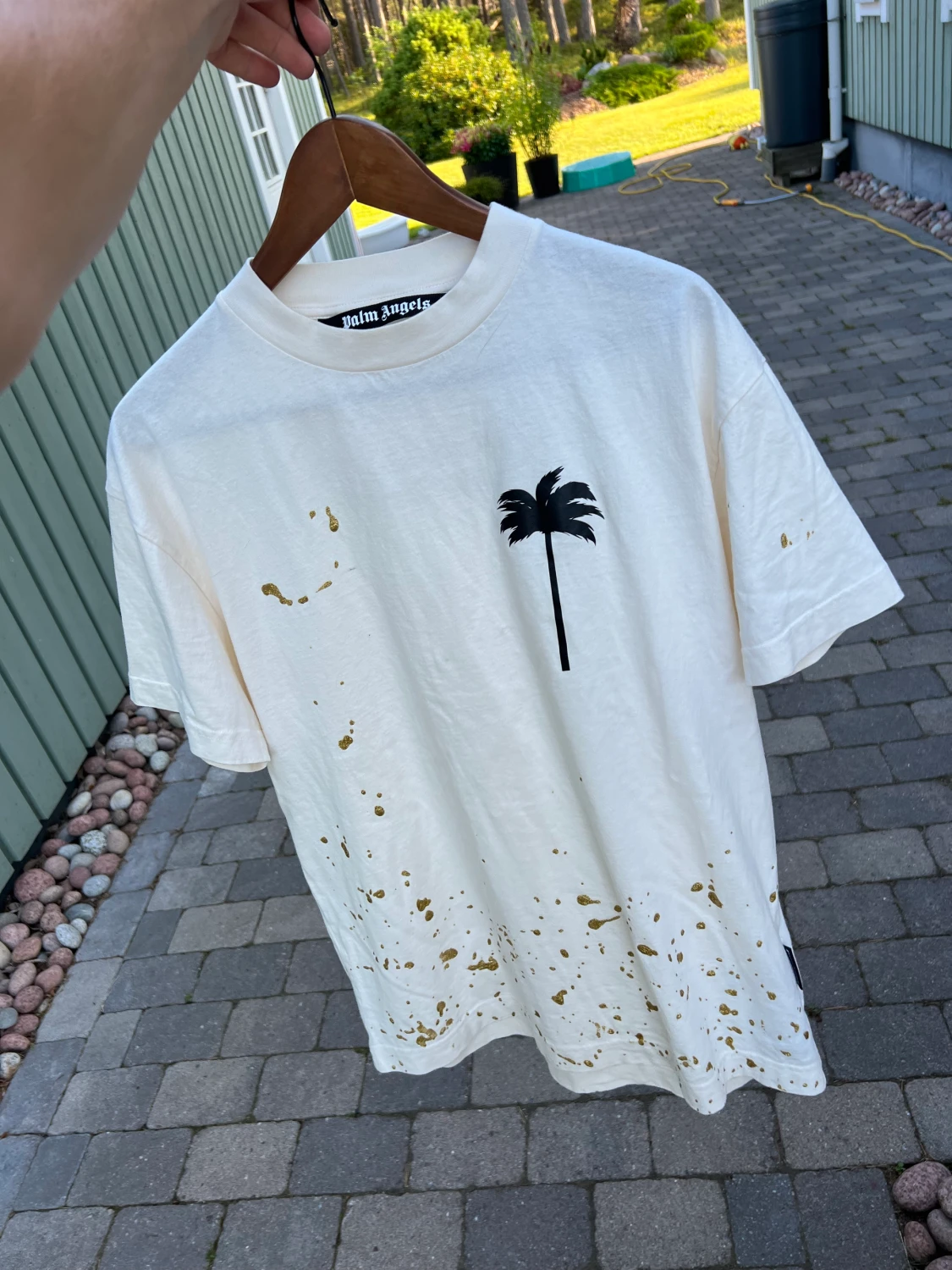 Palm Angels Splatter logo tshirt