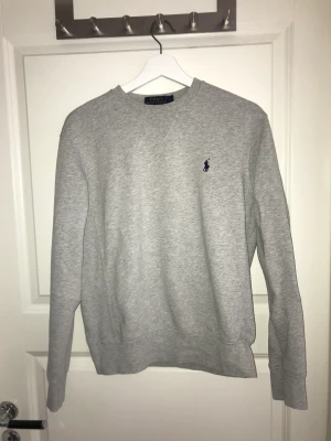 Ralph Lauren Crewneck Tröja Grå Stl. S - Säljer denna crewneck eftersom jag vuxit ur den. Den är köpt på tradera för ca 7 månader sedan. Tröjan har inga defekter. Bra pris vid snabb affär.