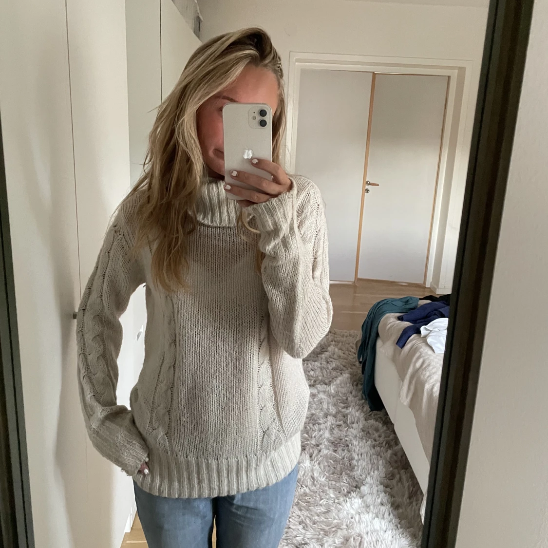 Stickad polotröja - 90