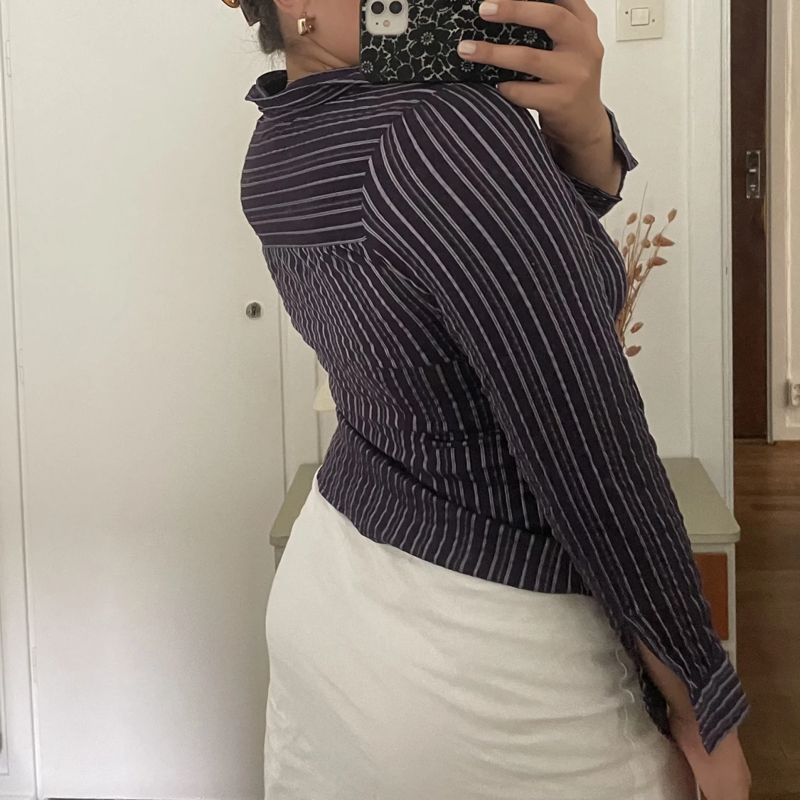 Skitsnygg lila randig skjorta  - 90