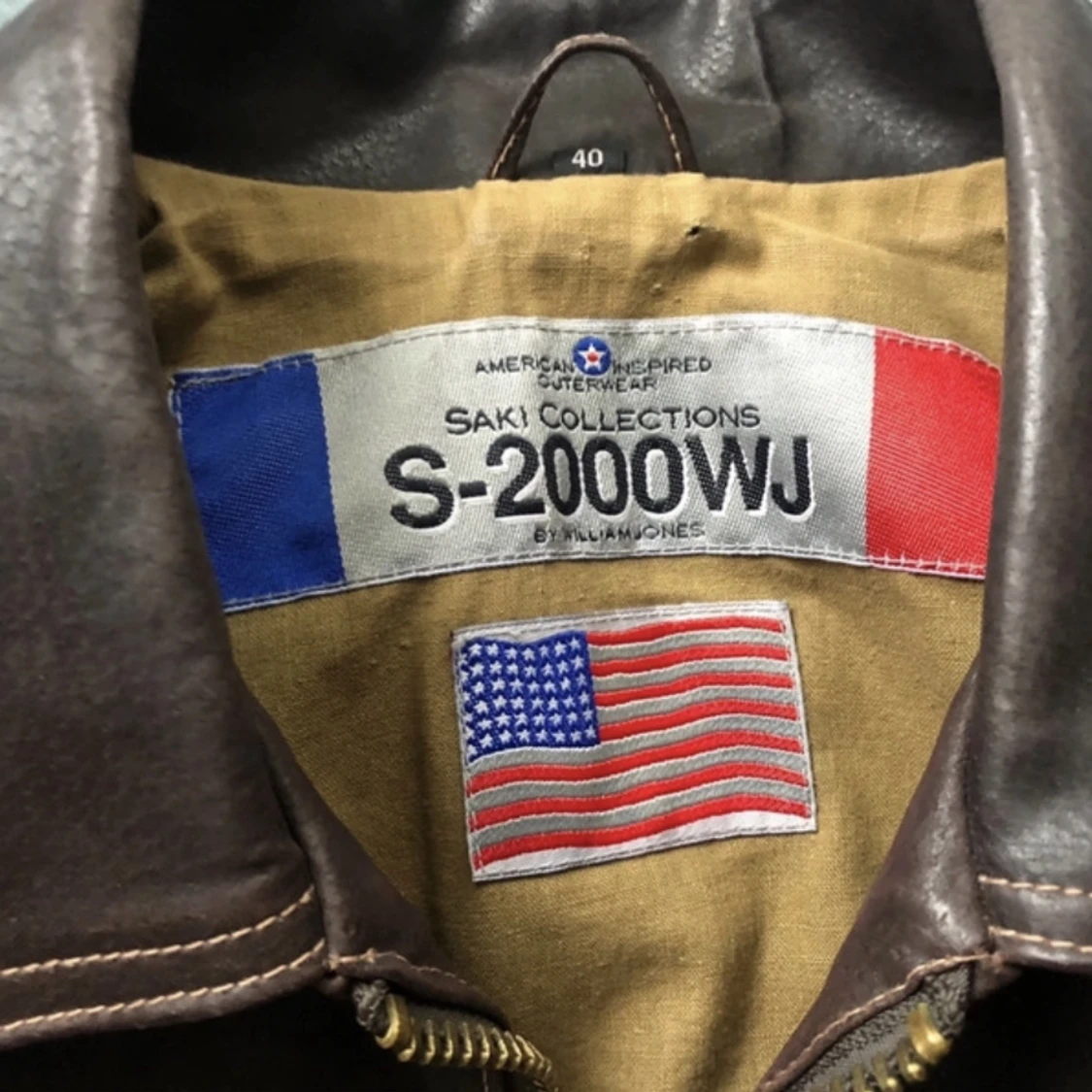 vintage läderjacka  - 90