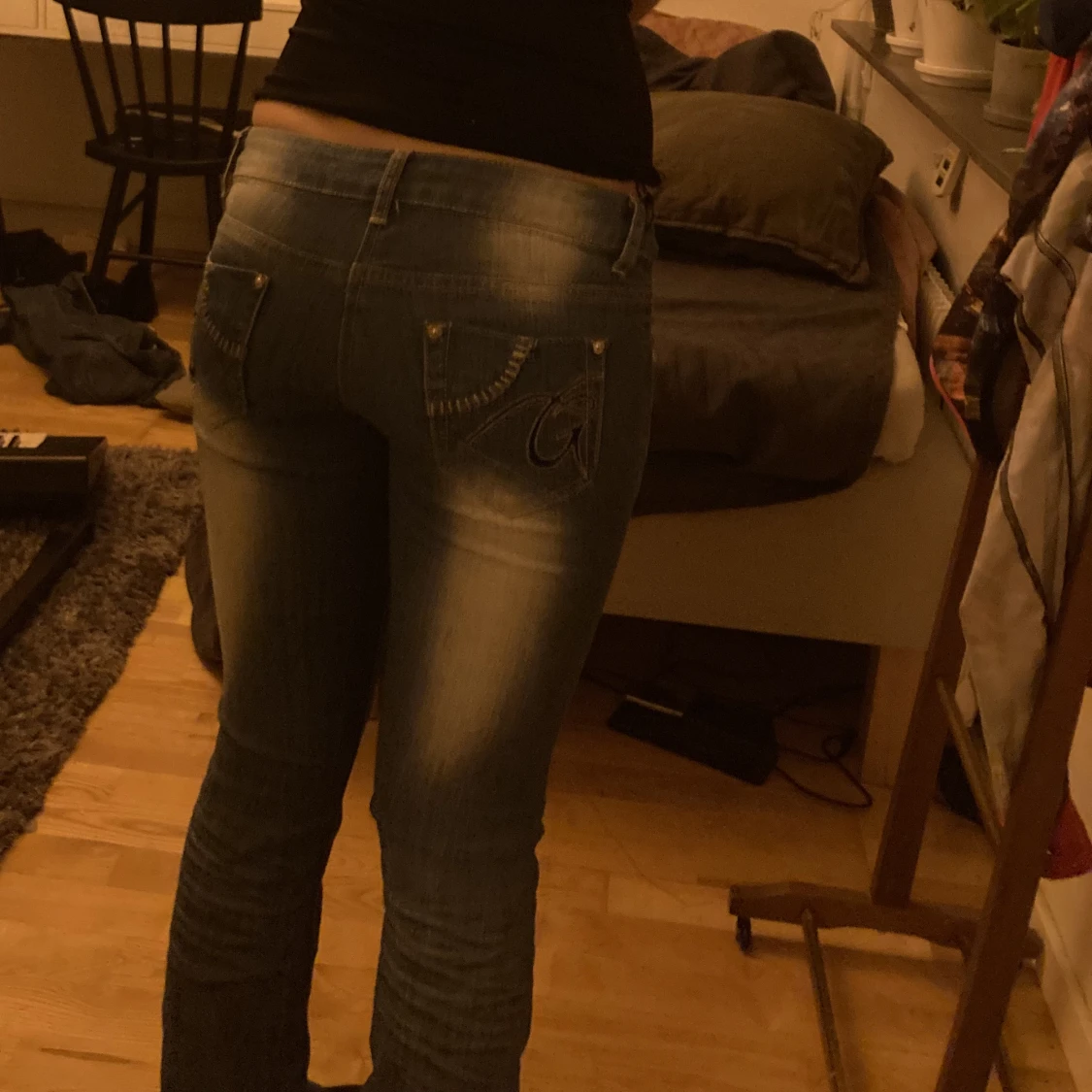 lågmidjade jeans - 90