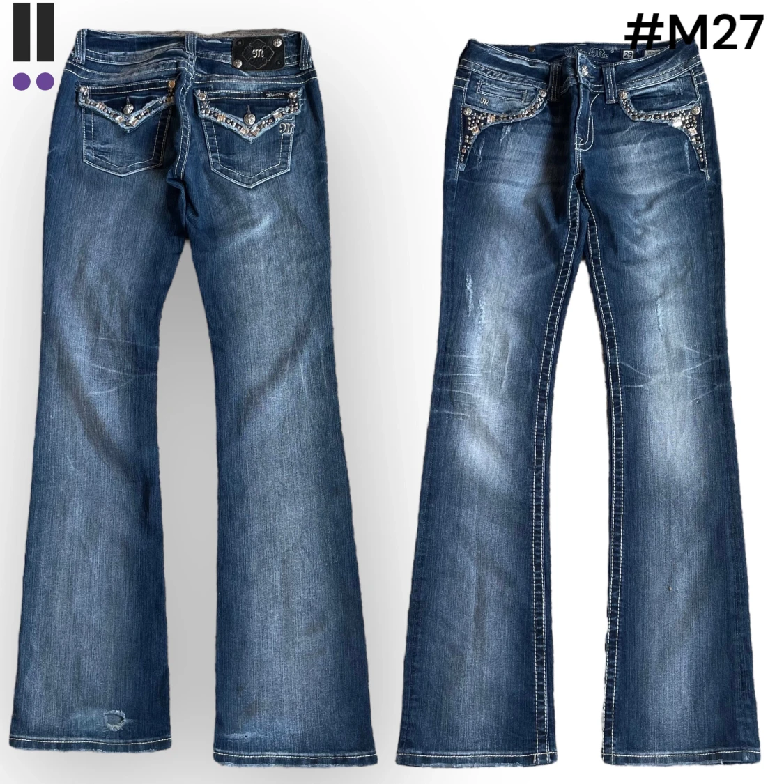 M27 lågmidjade bootcut missme jeans  - 90
