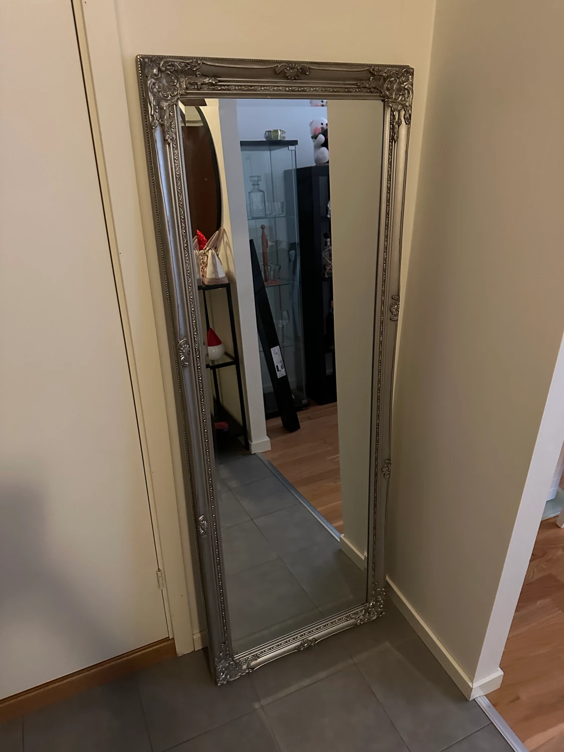 Stor silver spegel  - 90