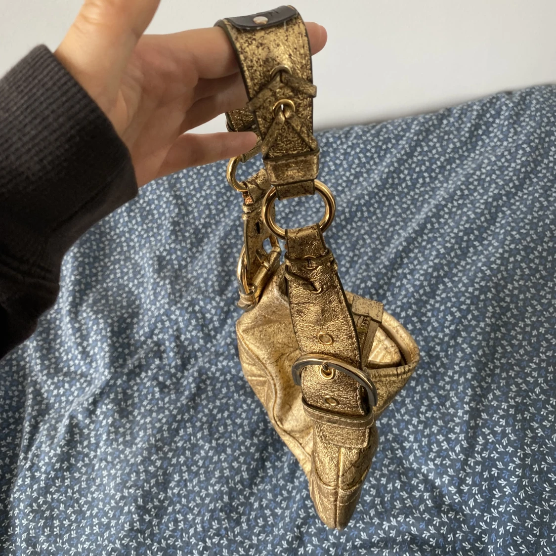 Vintage guldig minibag/axelväska💛 - 90