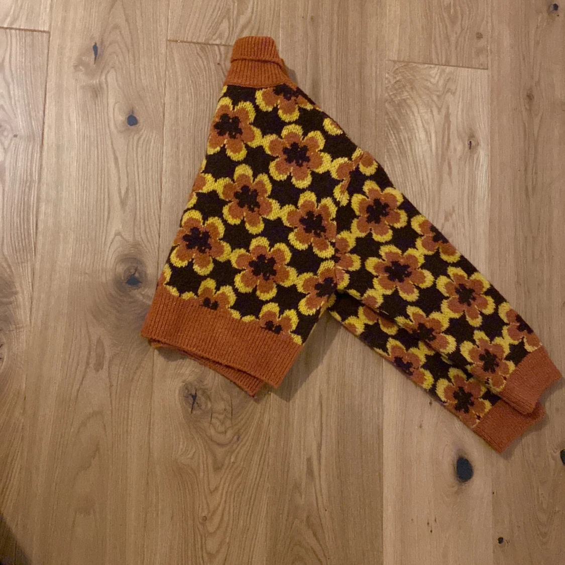 Hippie färgglad stickad tröja  - 90