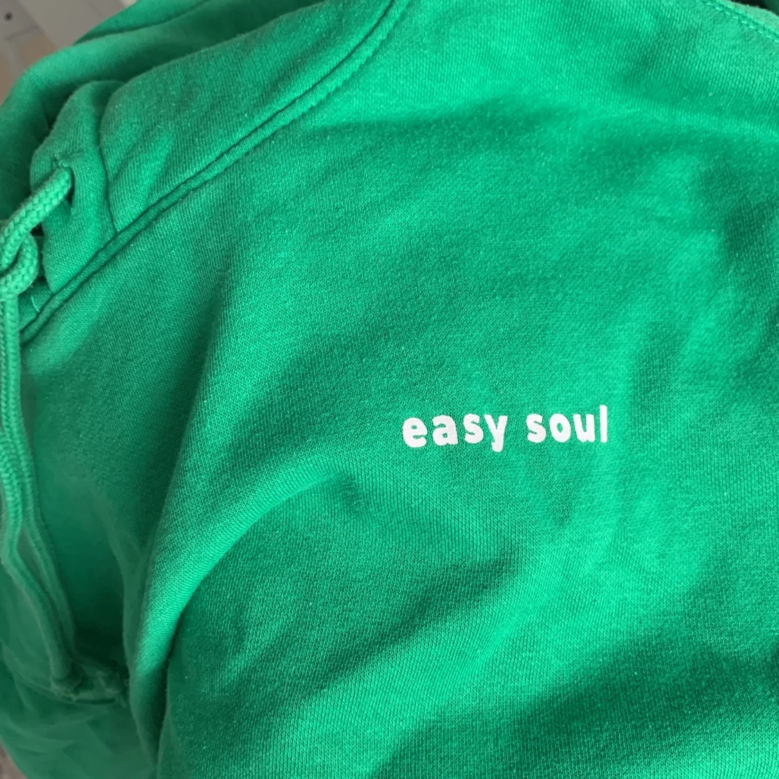 Ggrön hoodie med tryck från h&m i storlek s  - 91