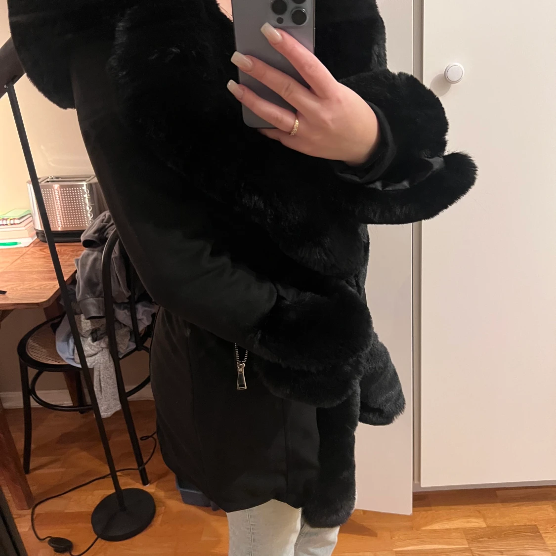 Svart garoff jacka  - 90