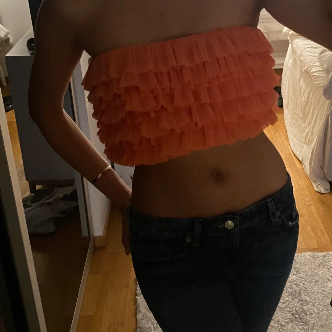 Rosa bandeu topp - 90