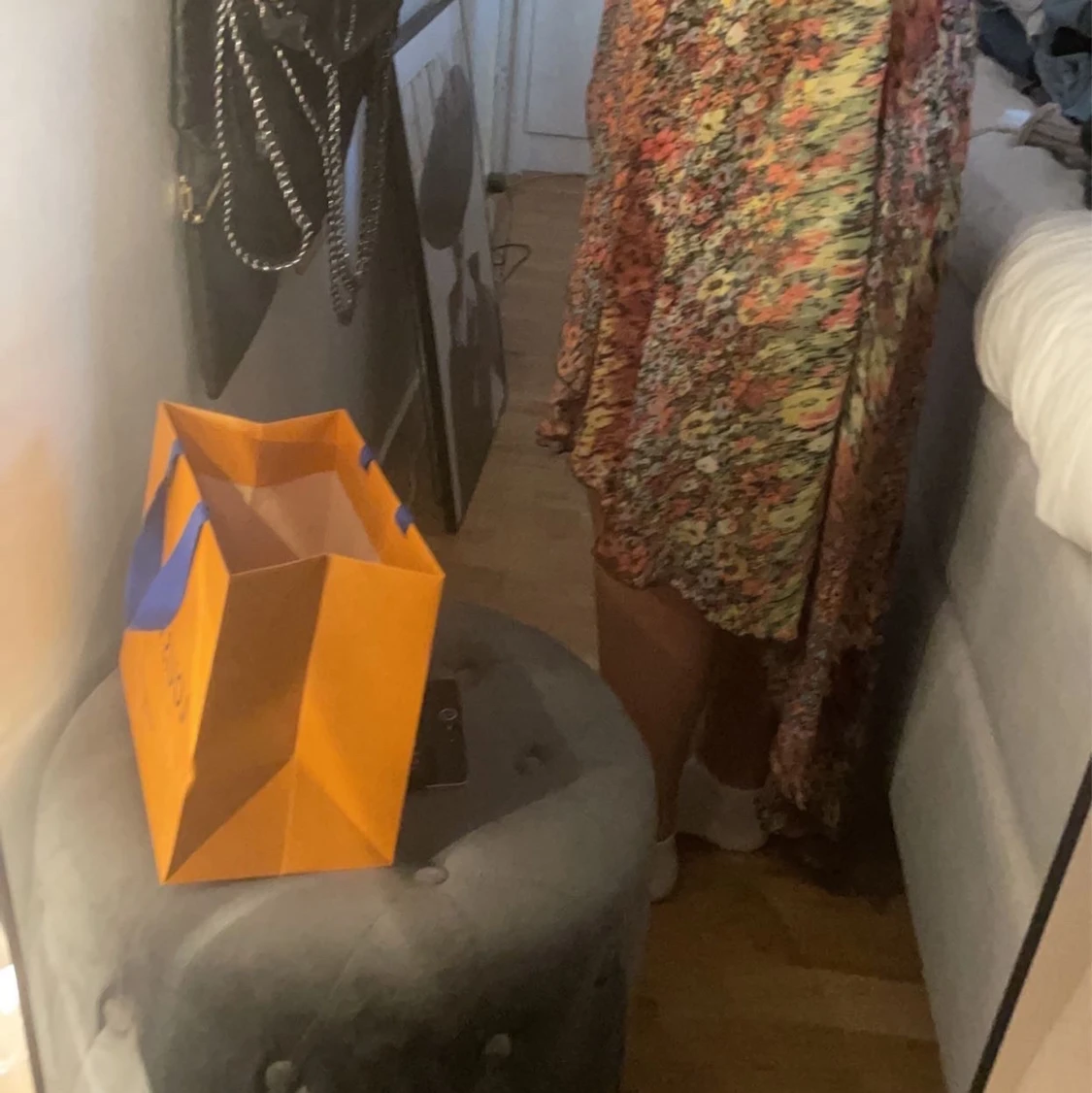 Blommönstrad klänning  - 90