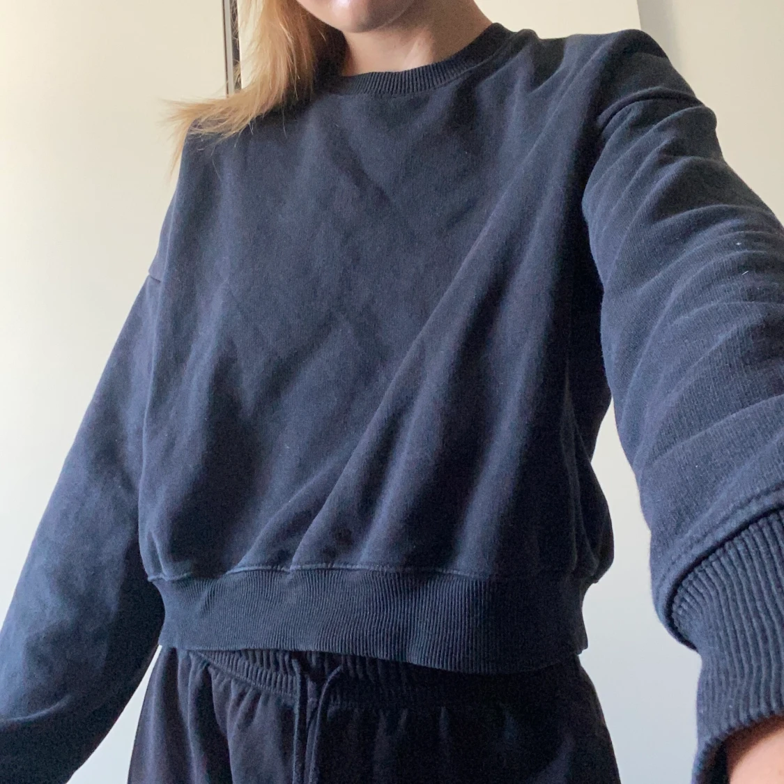 Svart sweatshirt - 90