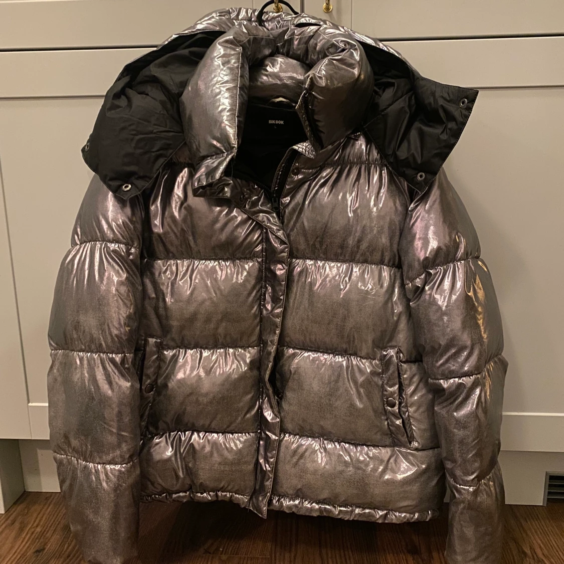 Silvrig puffer jacket