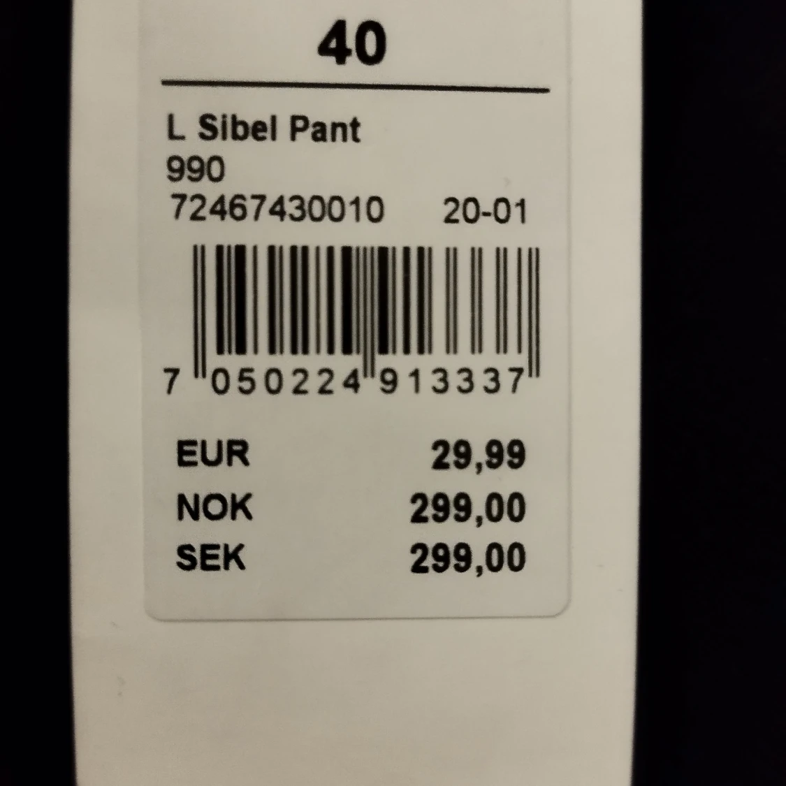 Finbyxa med pressveck, Strl 40. - 90