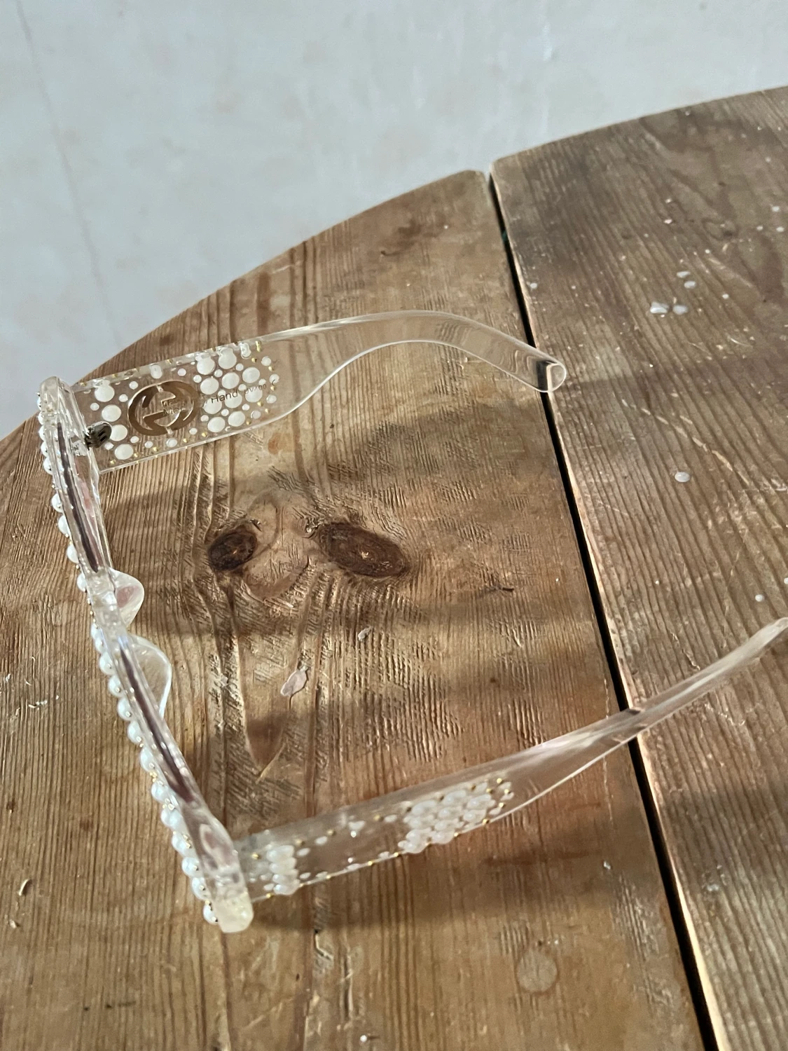 Solglassögon rosaglas med pärlor - 90