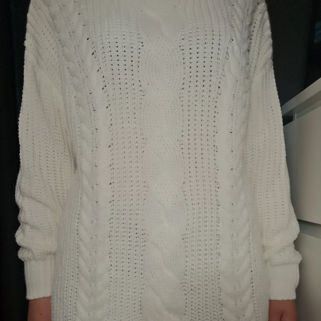 Stickad klänning/hoodie  - 90