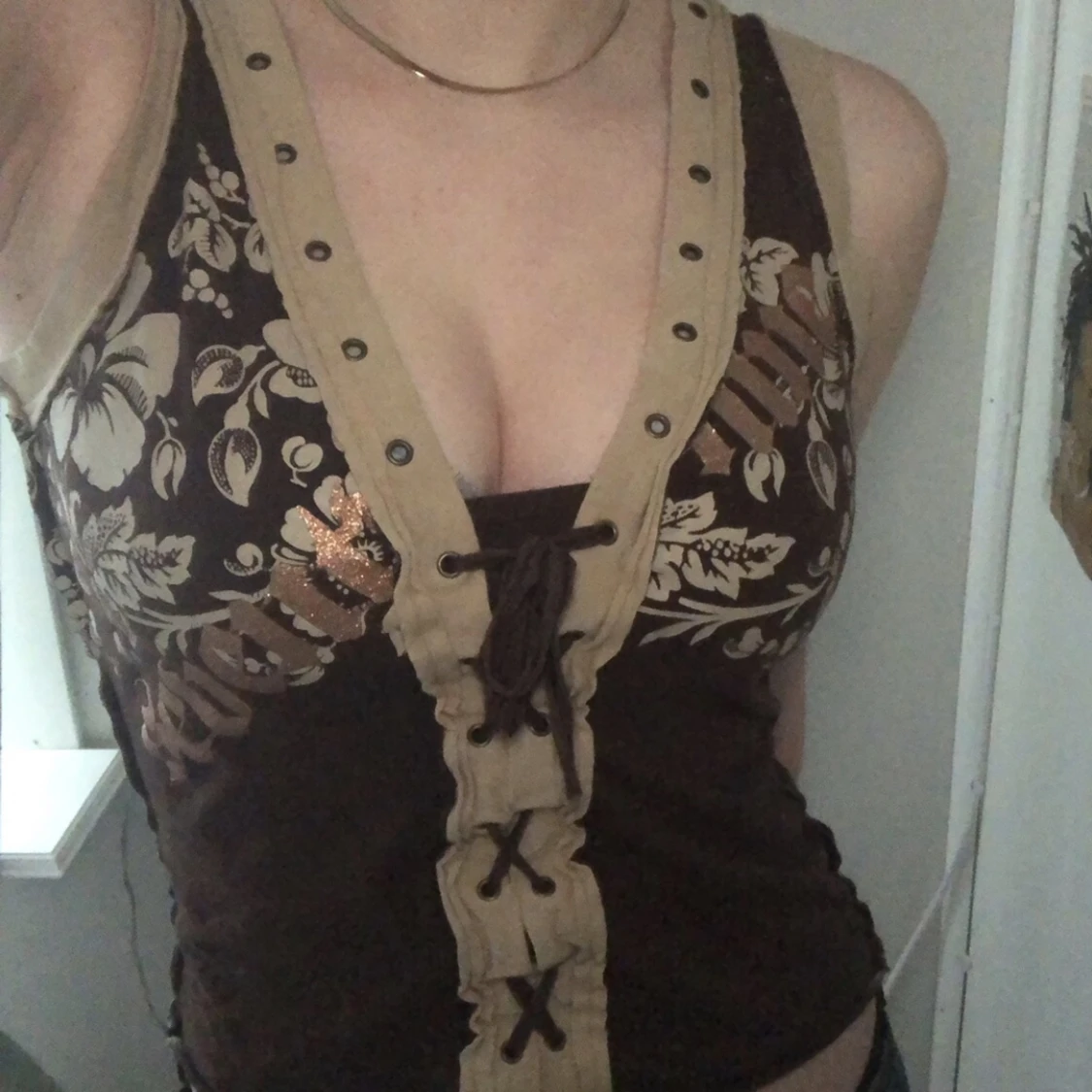 2000s topp med snörning - 90