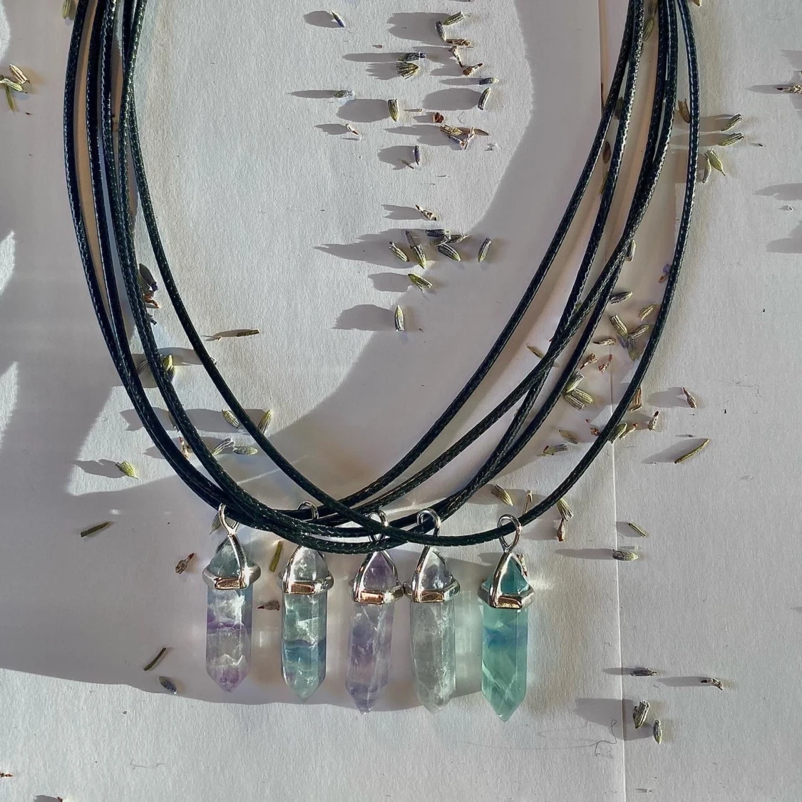 Fluorite halsband - 90