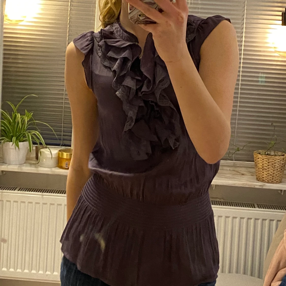 Lila topp med volang💕 - 90