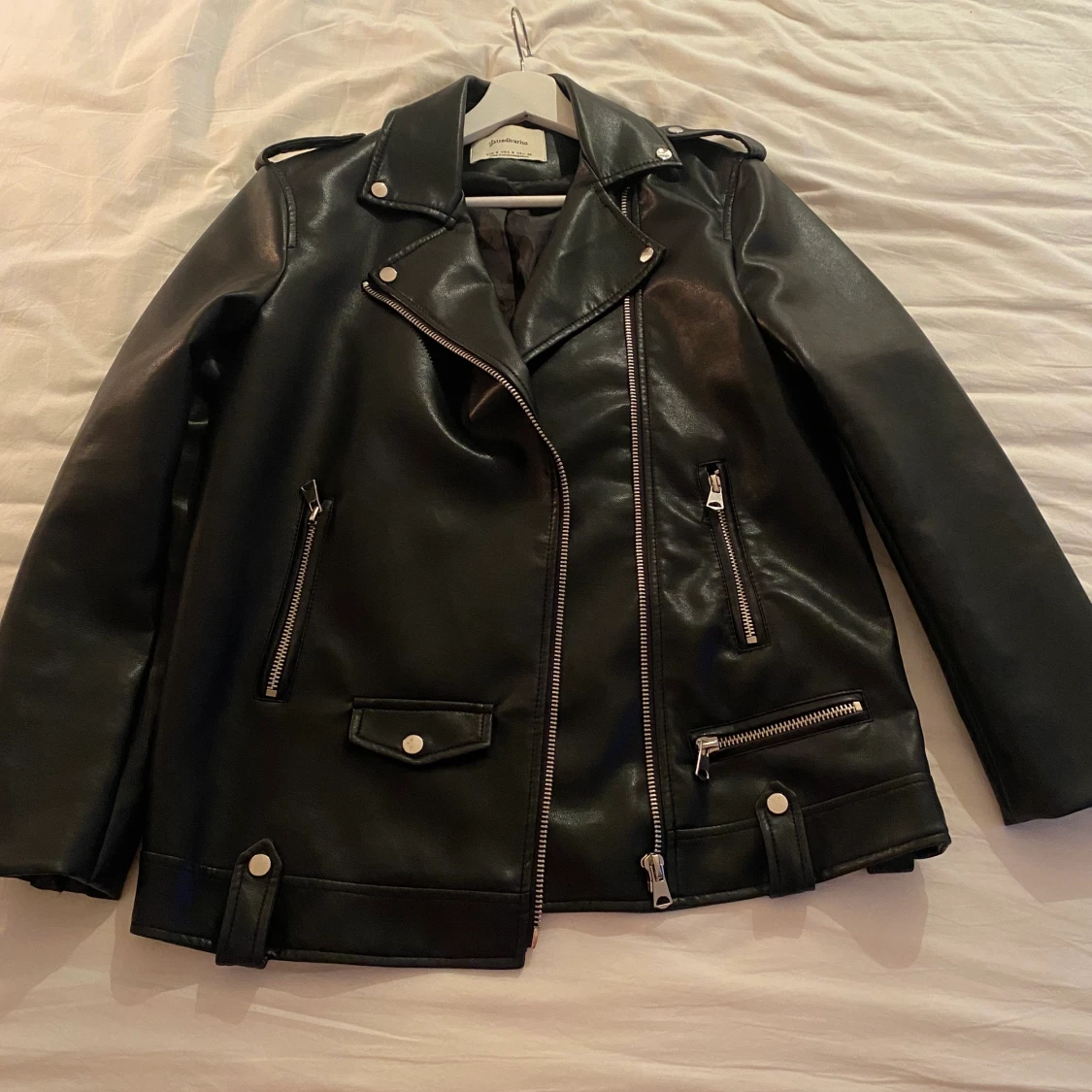 Overzise skinn jacka