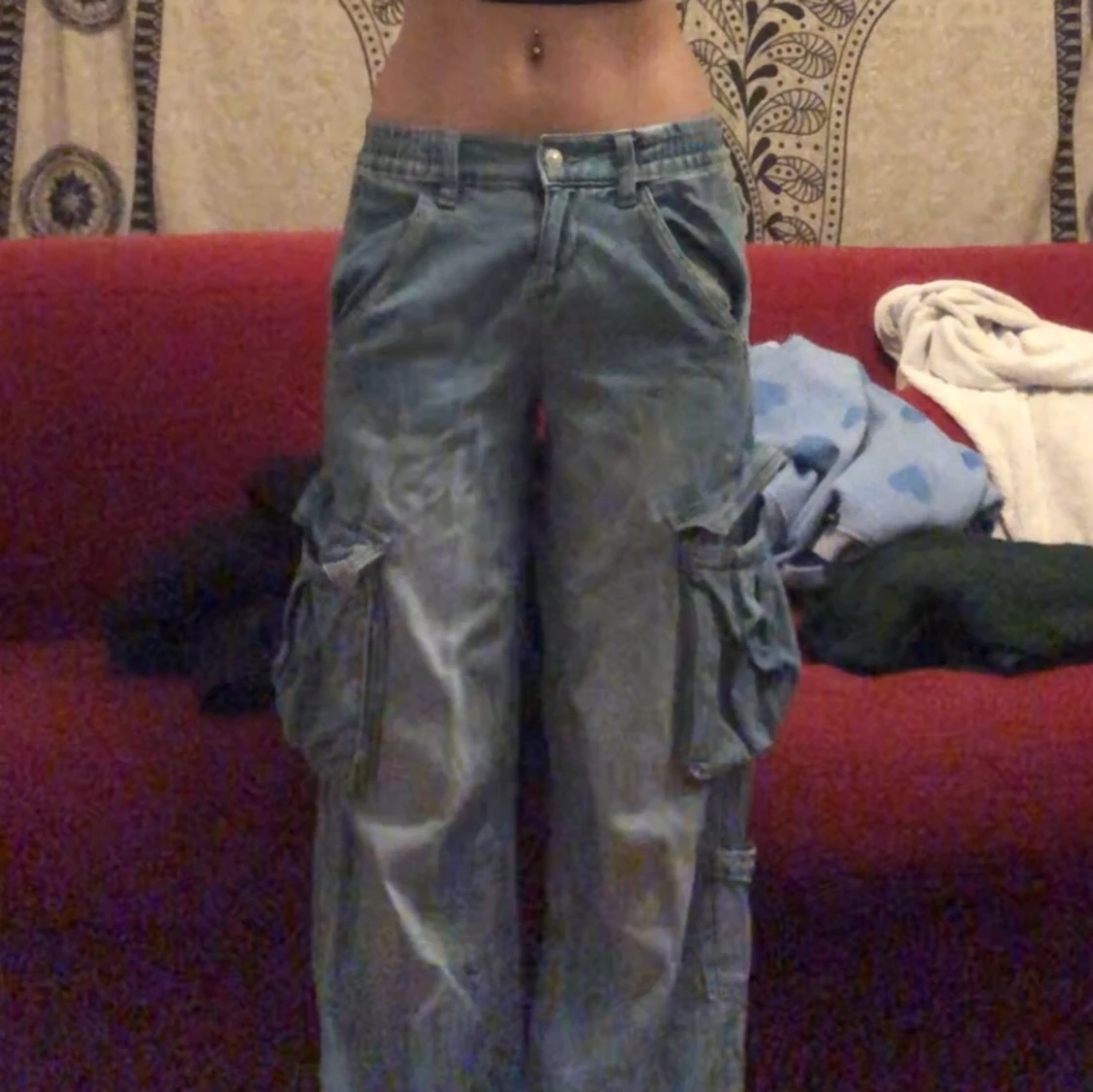 Lågmidjade Cargo byxor