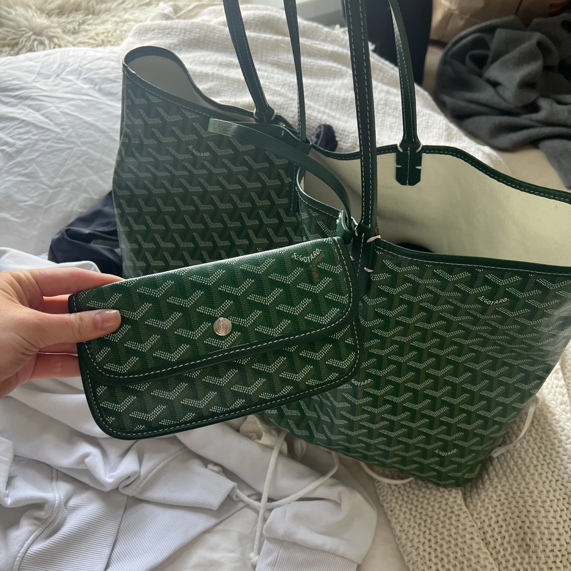 Grön goyard väska  - 91