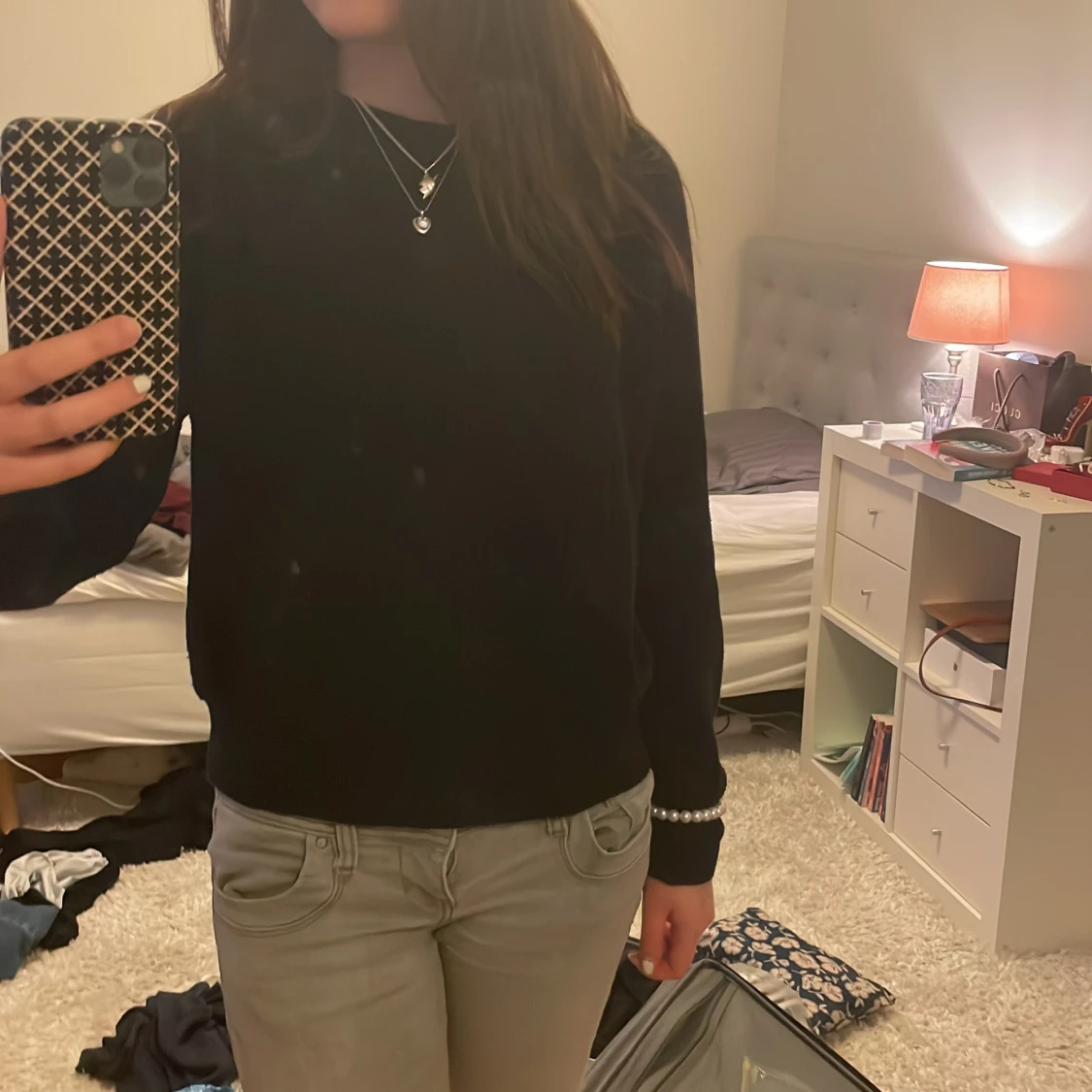 Svart stickad tröja 